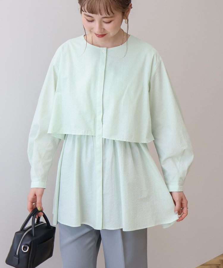 AMERICAN HOLIC「サッカーティアードロングブラウス/チュニック」|シャツ・ブラウス|