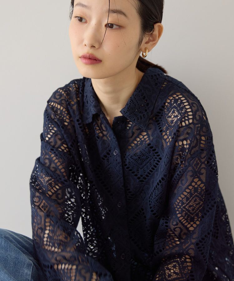 AMERICAN HOLIC「レース長袖シャツ」|シャツ・ブラウス|