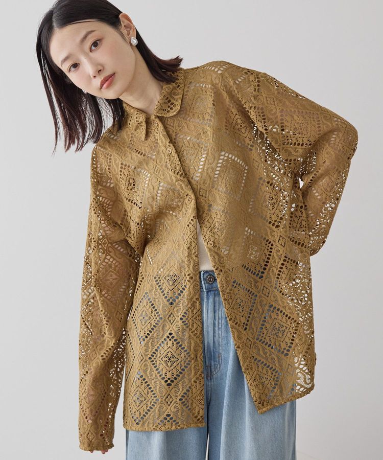 AMERICAN HOLIC「レース長袖シャツ」|シャツ・ブラウス|Camel