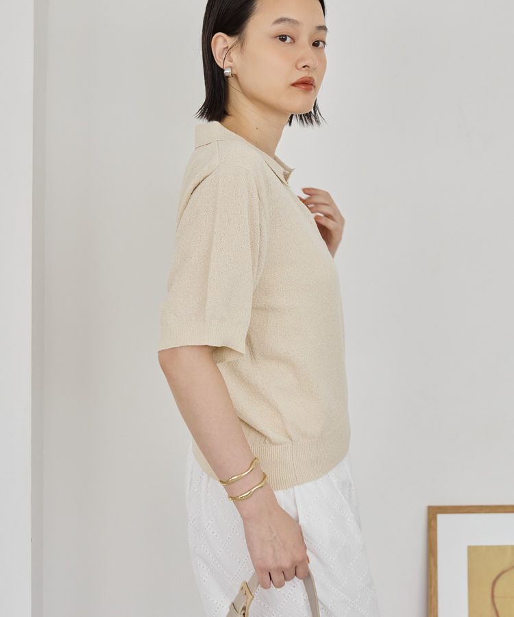 AMERICAN HOLIC「ブークレ半袖ニットトップス」|ニット・セーター|