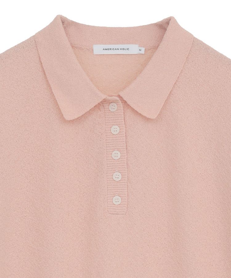 AMERICAN HOLIC「ブークレ半袖ニットトップス」|ニット・セーター|