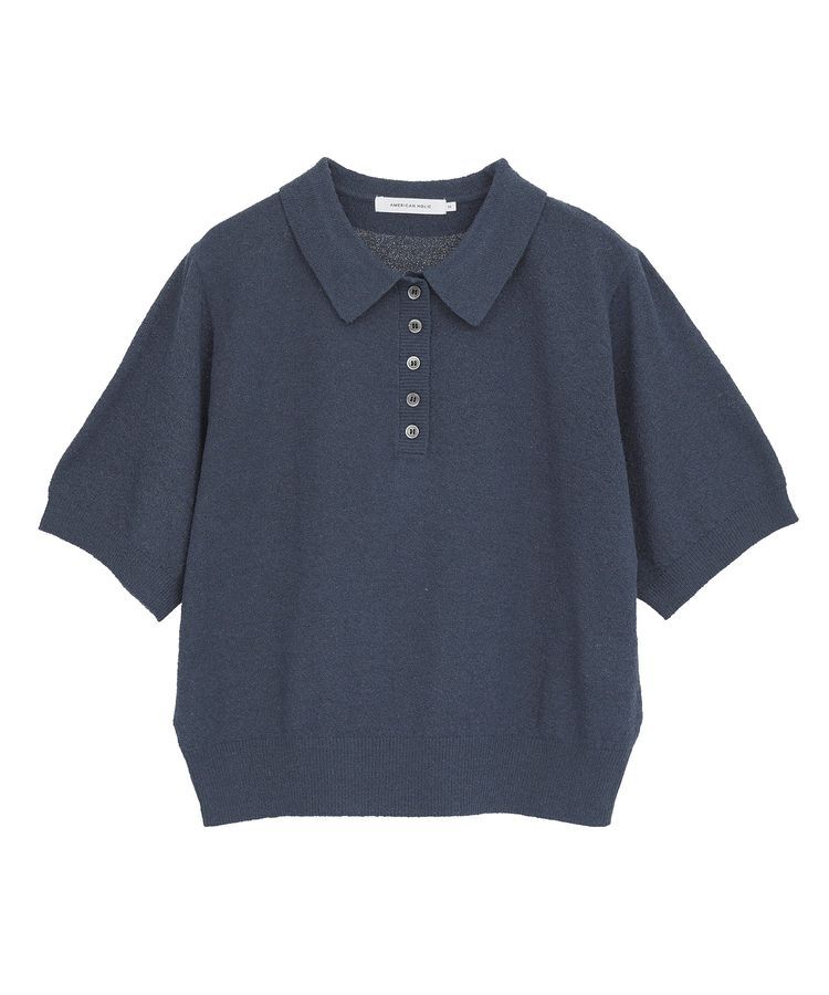 AMERICAN HOLIC「ブークレ半袖ニットトップス」|ニット・セーター|