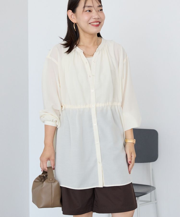 AMERICAN HOLIC「シアーウエストドロストロングシャツ/チュニック」|シャツ・ブラウス|