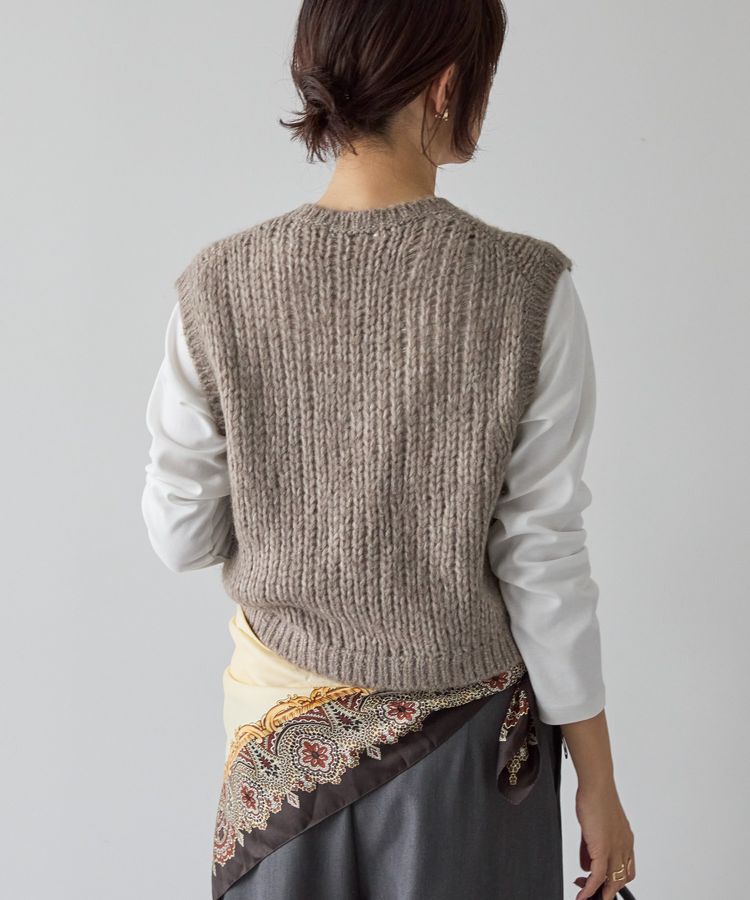 AMERICAN HOLIC「【選べる丈】甘編みニットベスト」|ベスト・ジレ|