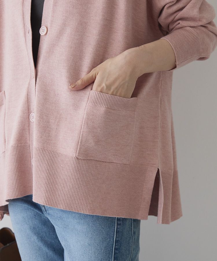 AMERICAN HOLIC「バイパチVネックルーズカーディガン＜静電気軽減＞」|カーディガン|