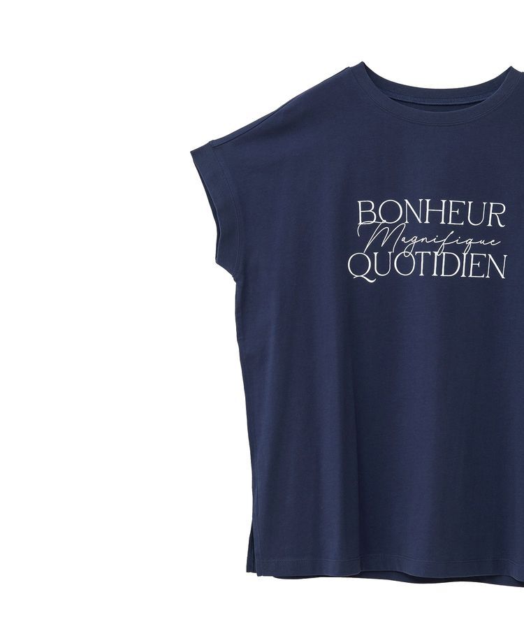 Green Parks「フレンチスリーブ筆記体ロゴチュニック」|チュニック|