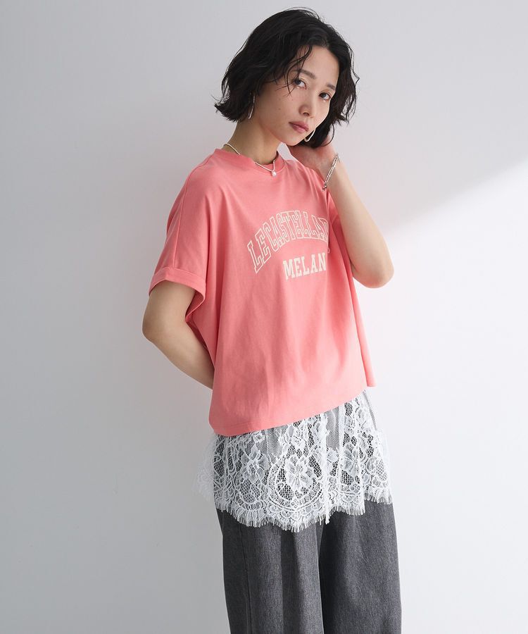 Green Parks「袖折り返しカレッジTシャツ」|Tシャツ・カットソー|