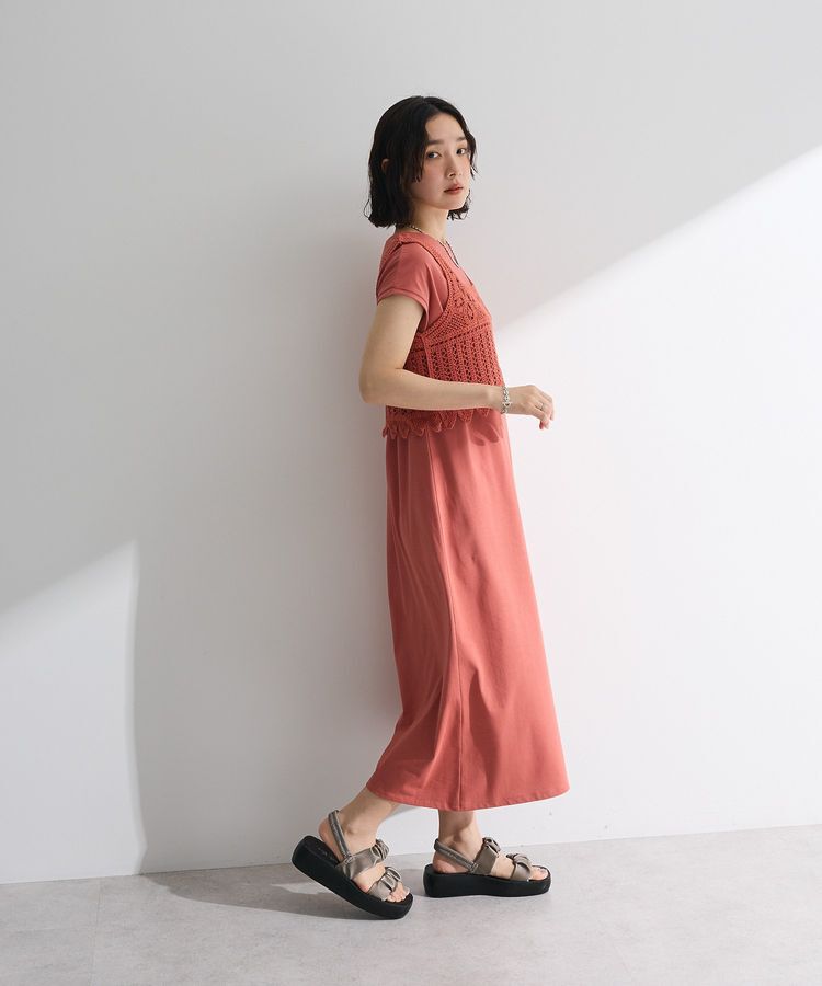 Green Parks「SET2点クロシェベスト＋ワンピース」|ワンピース|