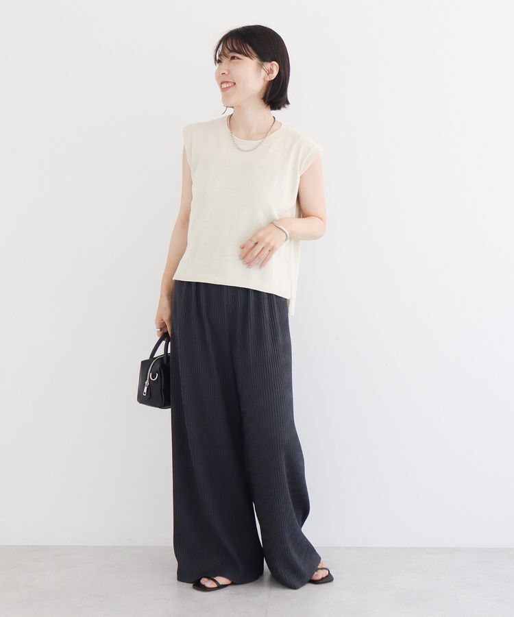 Green Parks「・Petit Fleur ノースリリネンライクニット」|ニット・セーター|