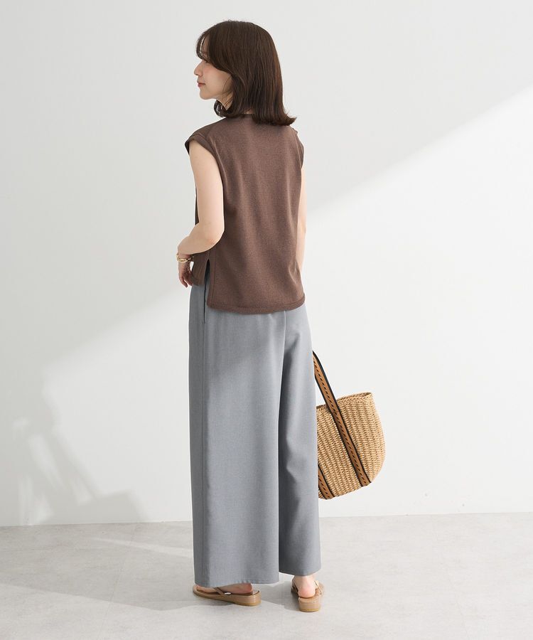 Green Parks「・Petit Fleur ノースリリネンライクニット」|ニット・セーター|