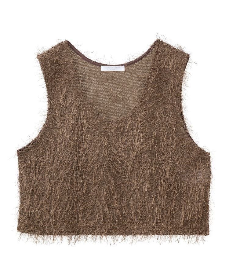 Green Parks「フェザーヤーンショートベスト」|ベスト・ジレ|