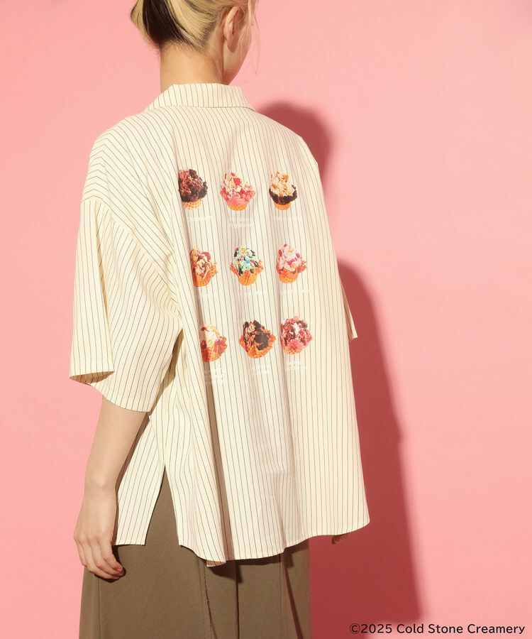 Green Parks「COLDSTONE/ストライプ開襟半袖シャツ」|シャツ・ブラウス|