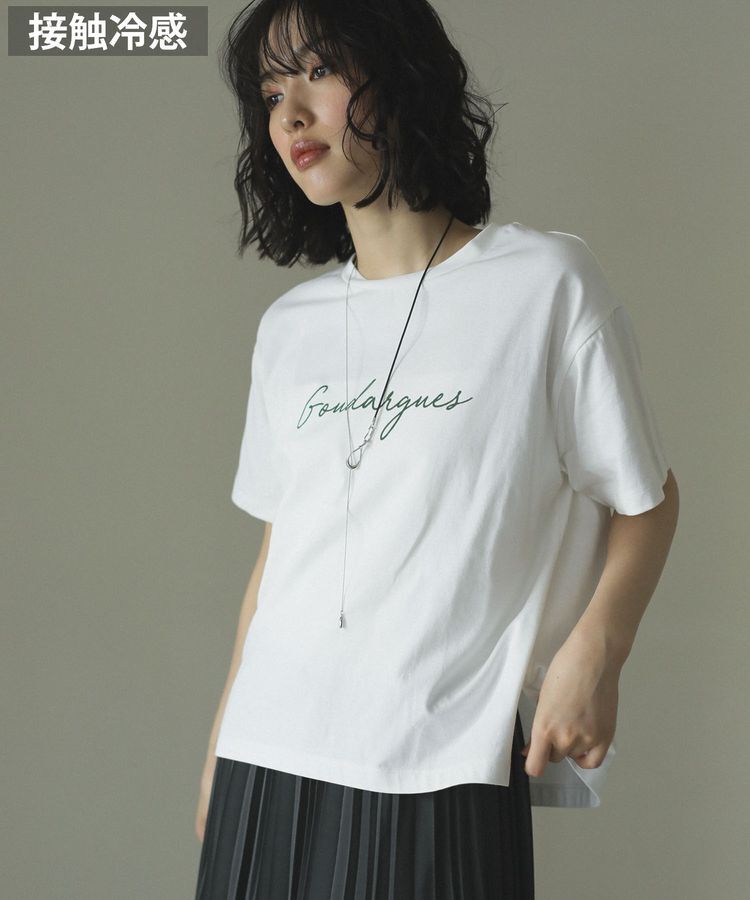 Green Parks「フロッキー筆記体ロゴボックスTシャツ」|Tシャツ・カットソー|Off White