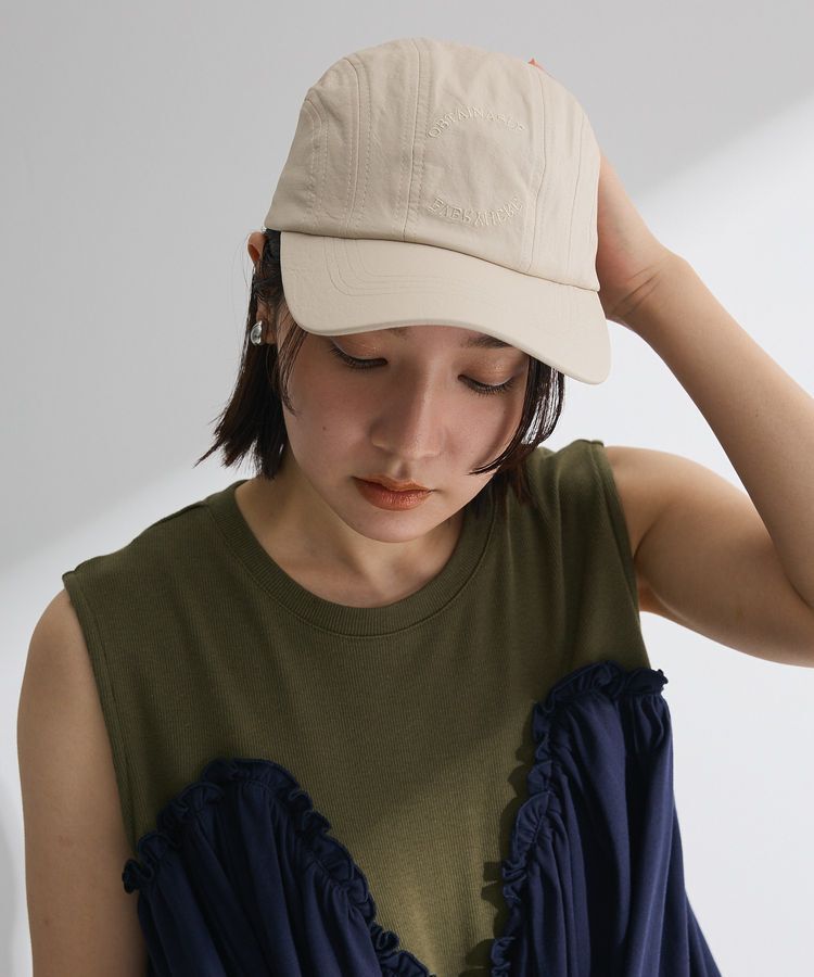 armonia「everywalk.ヴィンテージレザーロゴキャップ」|その他|Ivory