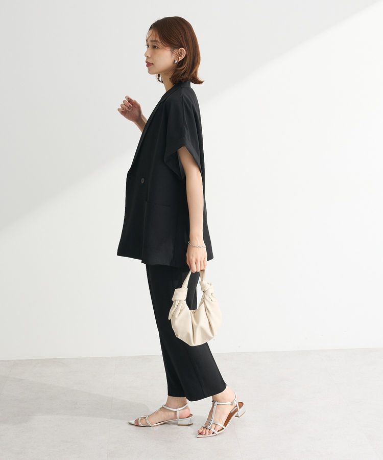 Green Parks「麻調フレンチスリーブジャケット」|テーラードジャケット|