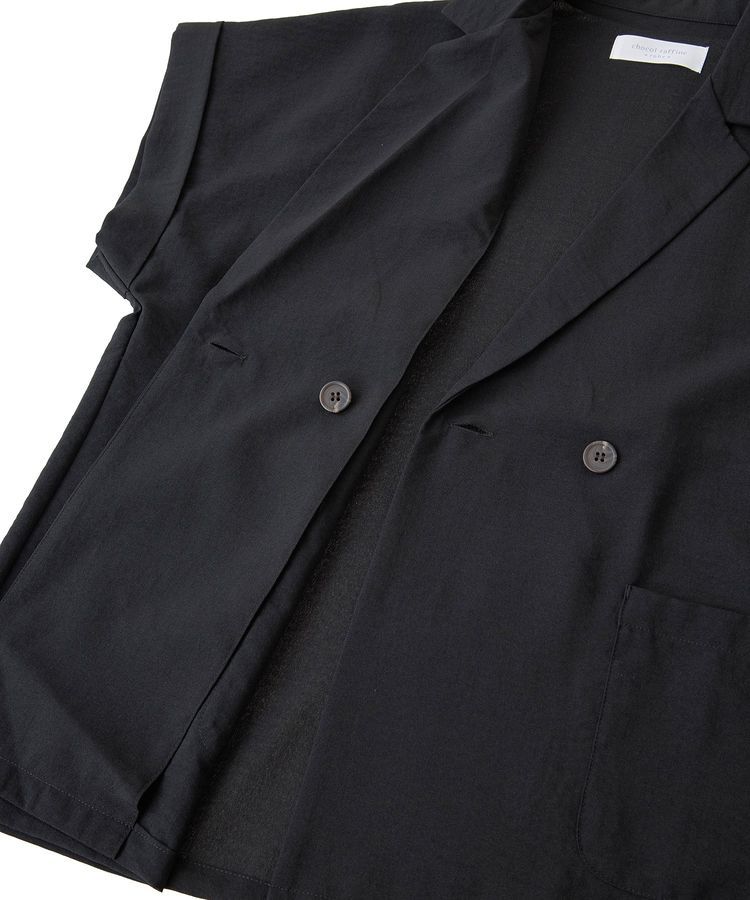 Green Parks「麻調フレンチスリーブジャケット」|テーラードジャケット|