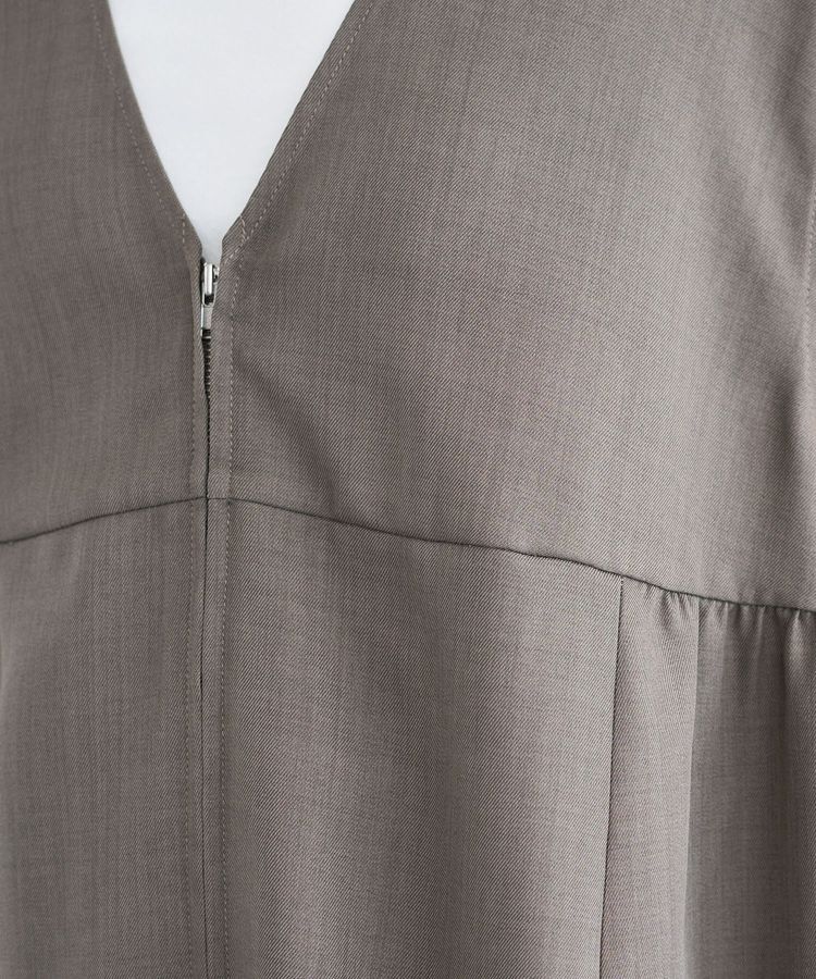 Green Parks「麻調ミディ丈ZIPベスト」|ベスト・ジレ|