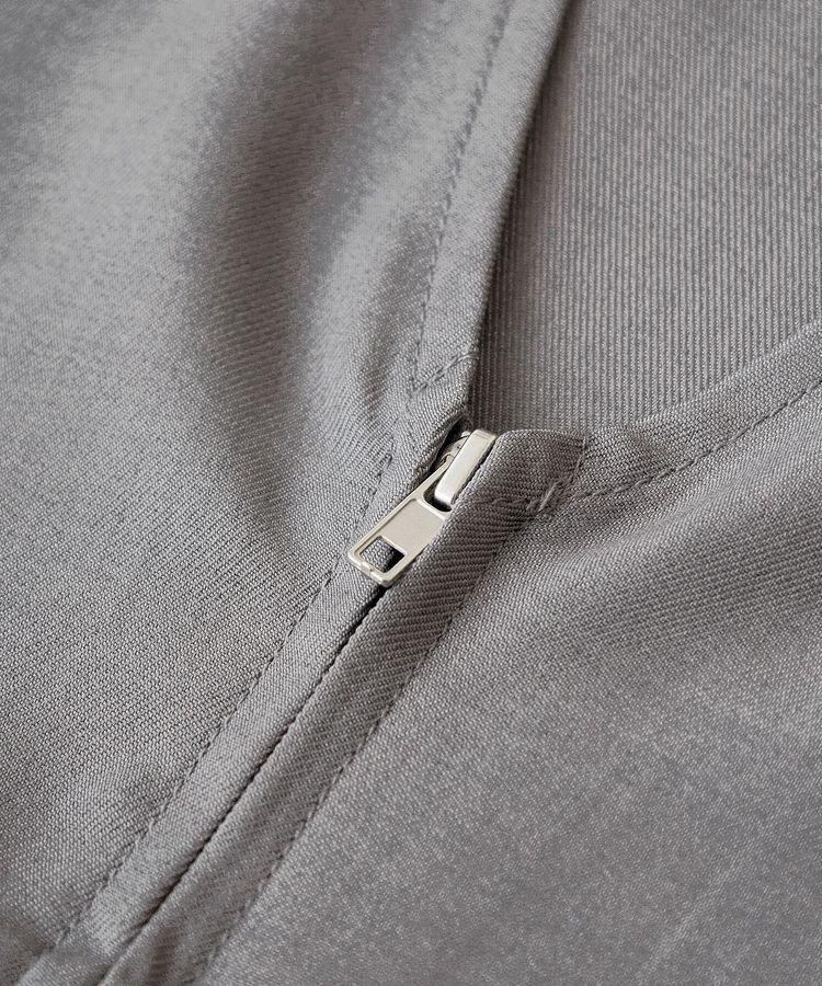 Green Parks「麻調ミディ丈ZIPベスト」|ベスト・ジレ|