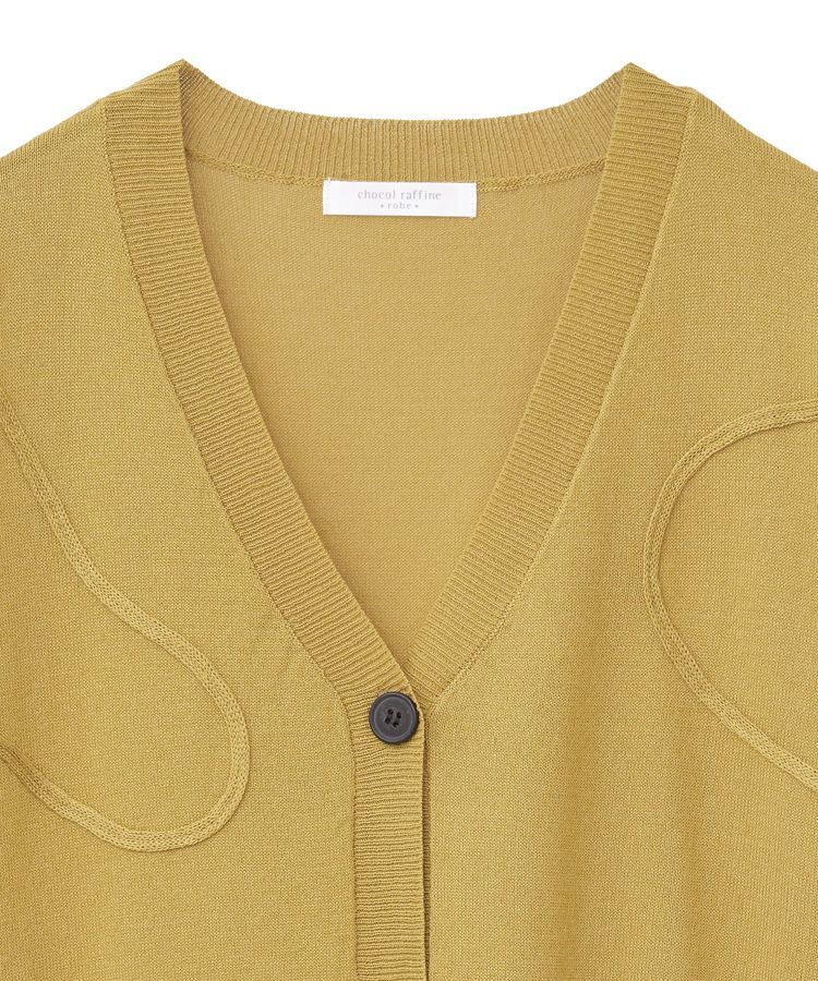 Green Parks「刺繍コードVネックカーディガン」|カーディガン|
