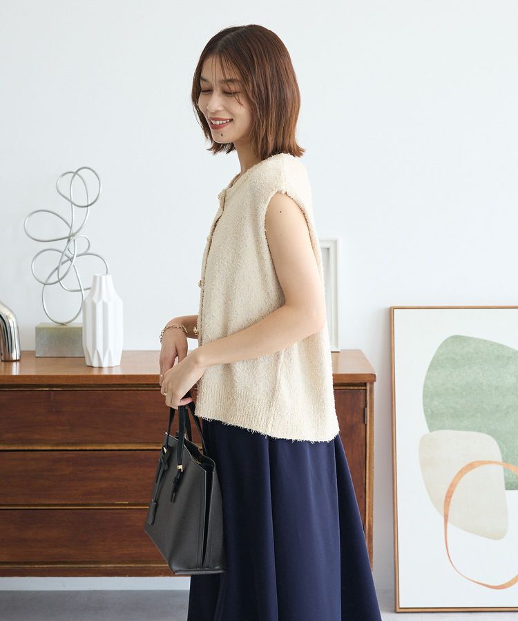 Green Parks「ツィード風金釦ニットベスト」|ベスト・ジレ|