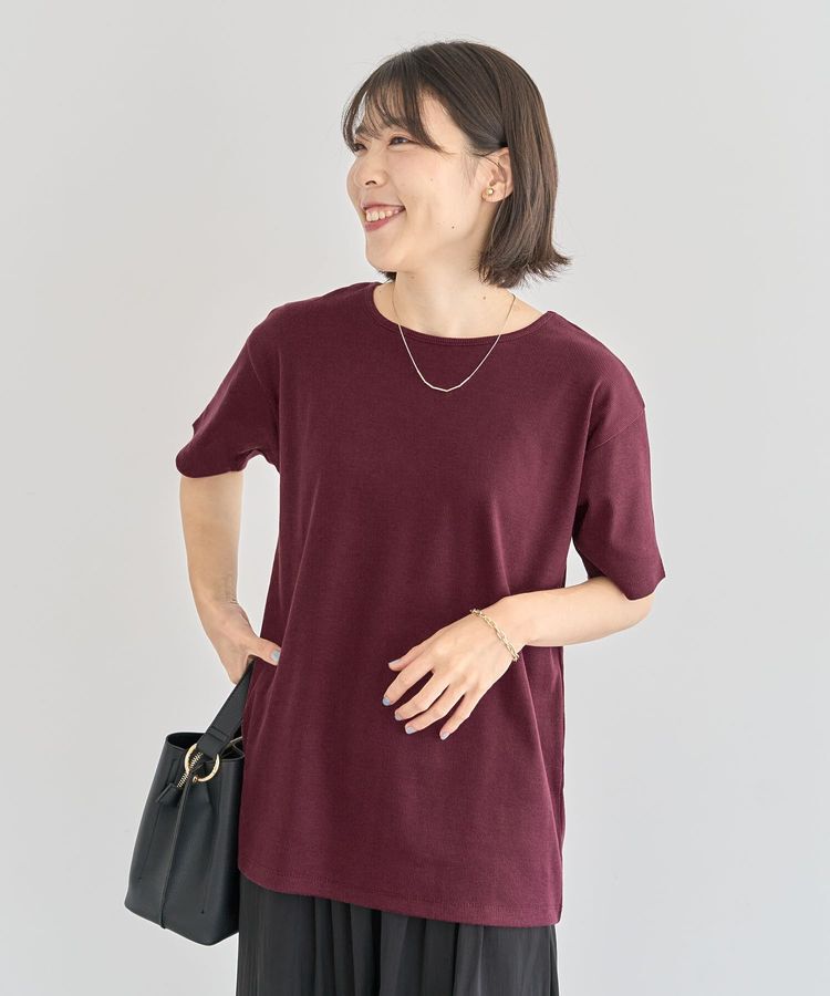 Green Parks「・Petit Fleur リブオーバーサイズTEE」|Tシャツ・カットソー|Bordeaux