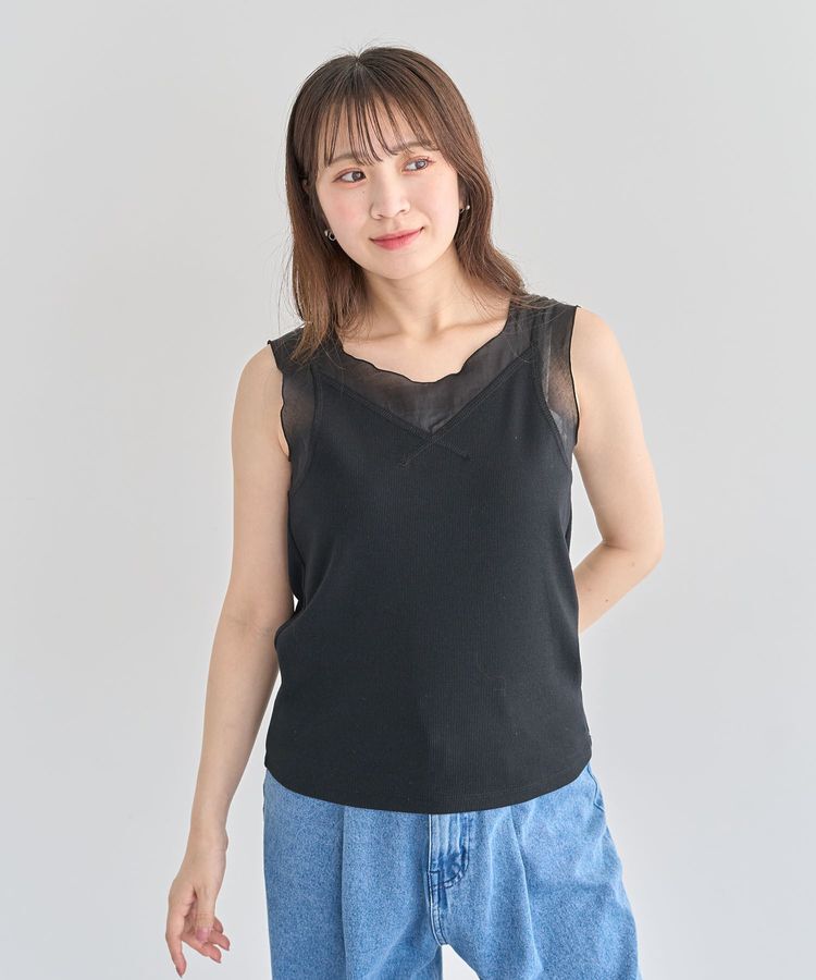 Green Parks「・SUGAR SPOON シアー切替タンクトップⅡ」|インナー|