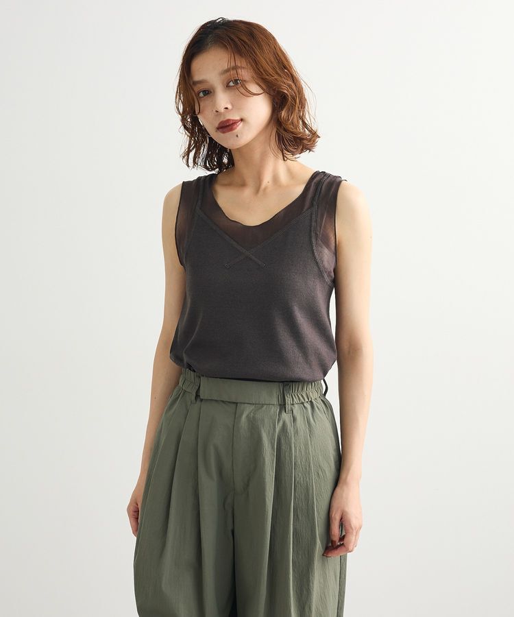 Green Parks「・SUGAR SPOON シアー切替タンクトップⅡ」|インナー|