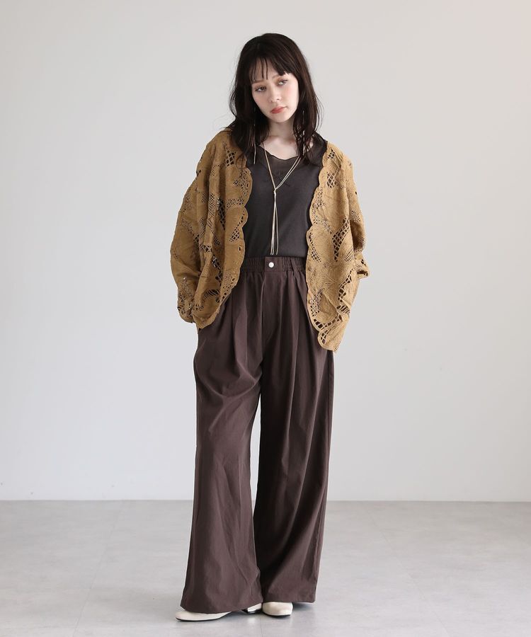 Green Parks「・ELENCARE DUE レーシーカーディガン」|カーディガン|