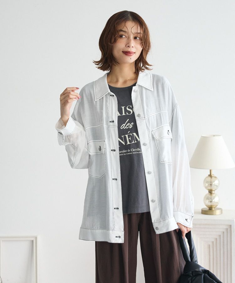 Green Parks「・ELENCARE DUE カラーステッチシアーGジャンⅡ」|テーラードジャケット|Off White