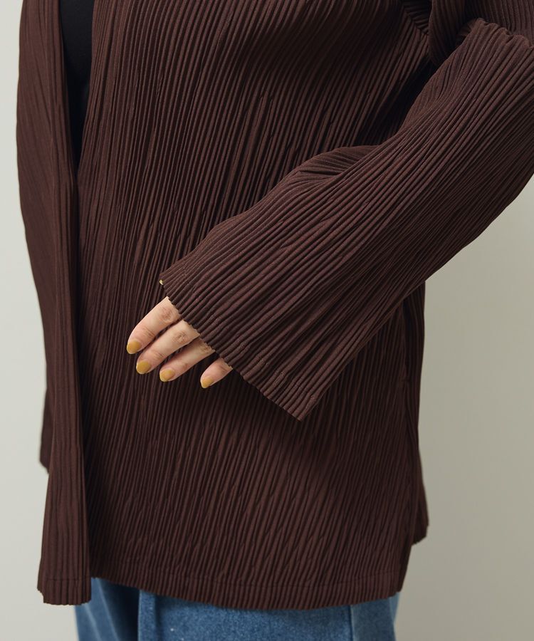 Green Parks「・ELENCARE DUE プリーツノーカラージャケット」|テーラードジャケット|