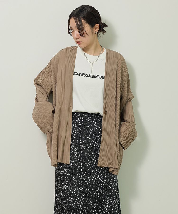 Green Parks「・ELENCARE DUE プリーツノーカラージャケット」|テーラードジャケット|