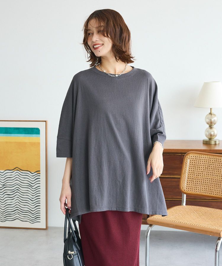 Green Parks「スラブカットチュニック」|チュニック|Charcoal Gray