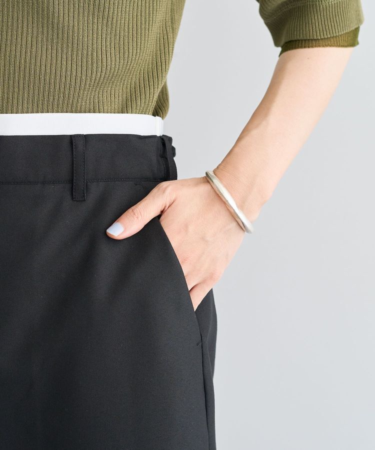 Green Parks「ウエストレイヤーボックスプリーツスカート」|タイト|