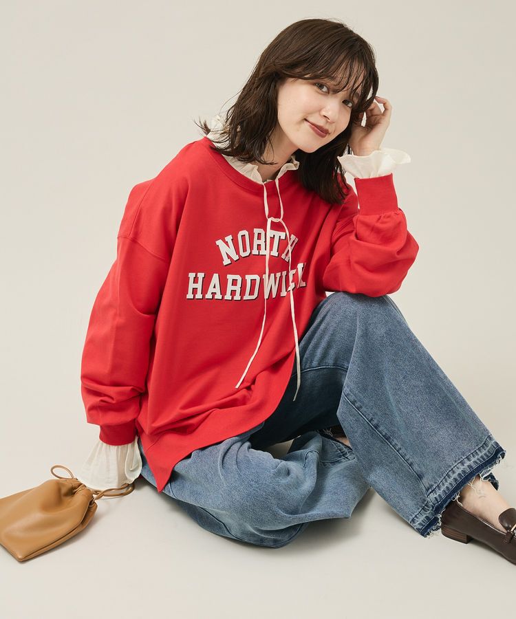 Green Parks「カレッジロゴ裏毛チュニック」|チュニック|