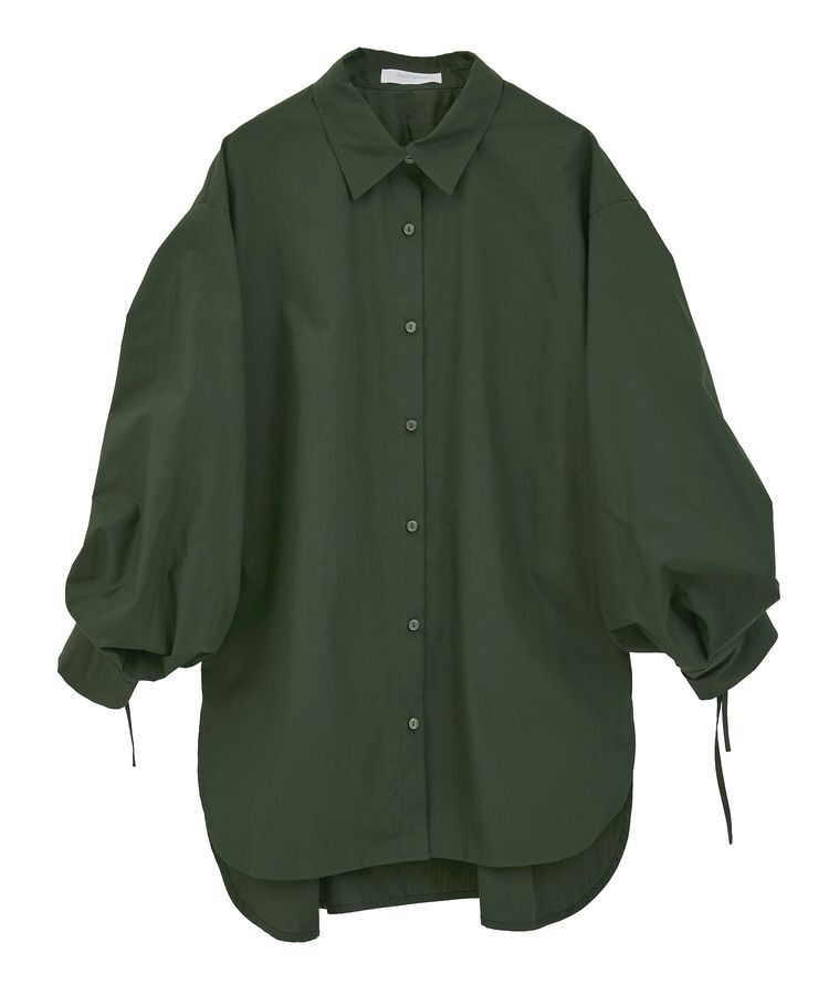 Green Parks「イージーケア袖シャーリングシャツ」|シャツ・ブラウス|