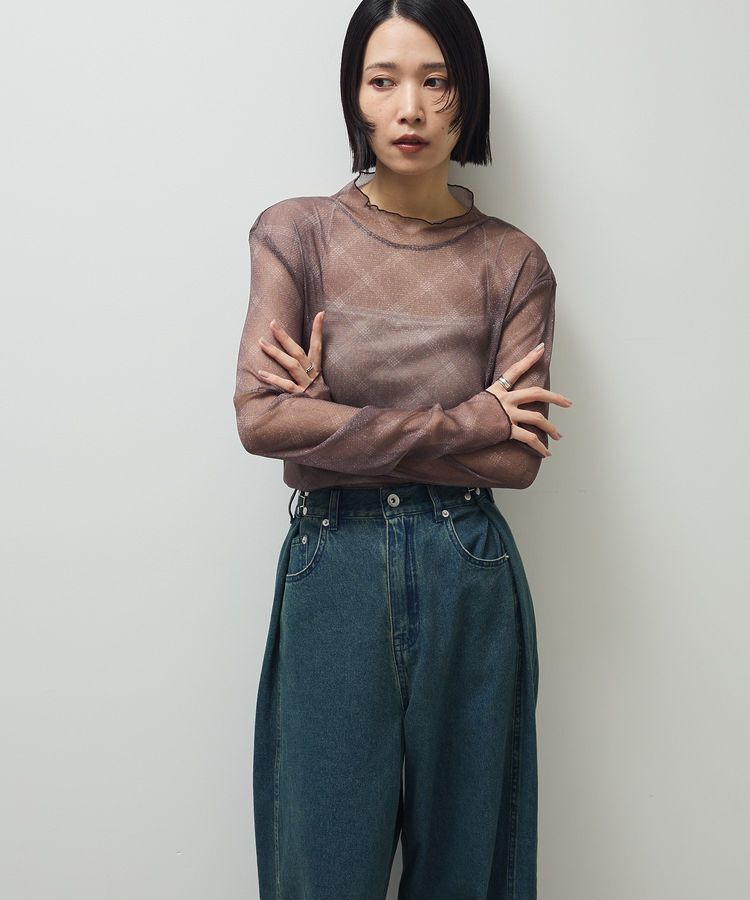 Green Parks「シアー柄プルオーバー」|Tシャツ・カットソー|