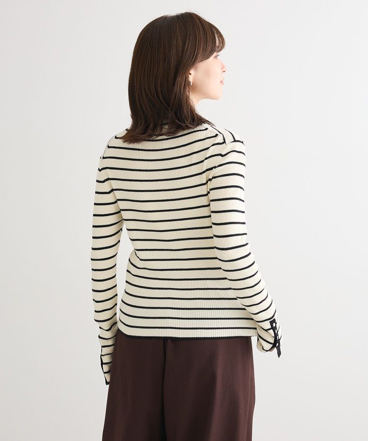 Green Parks「袖口金釦リブニットプルオーバー」|ニット・セーター|