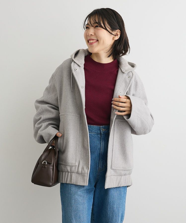 Green Parks「袖口金釦リブニットプルオーバー」|ニット・セーター|