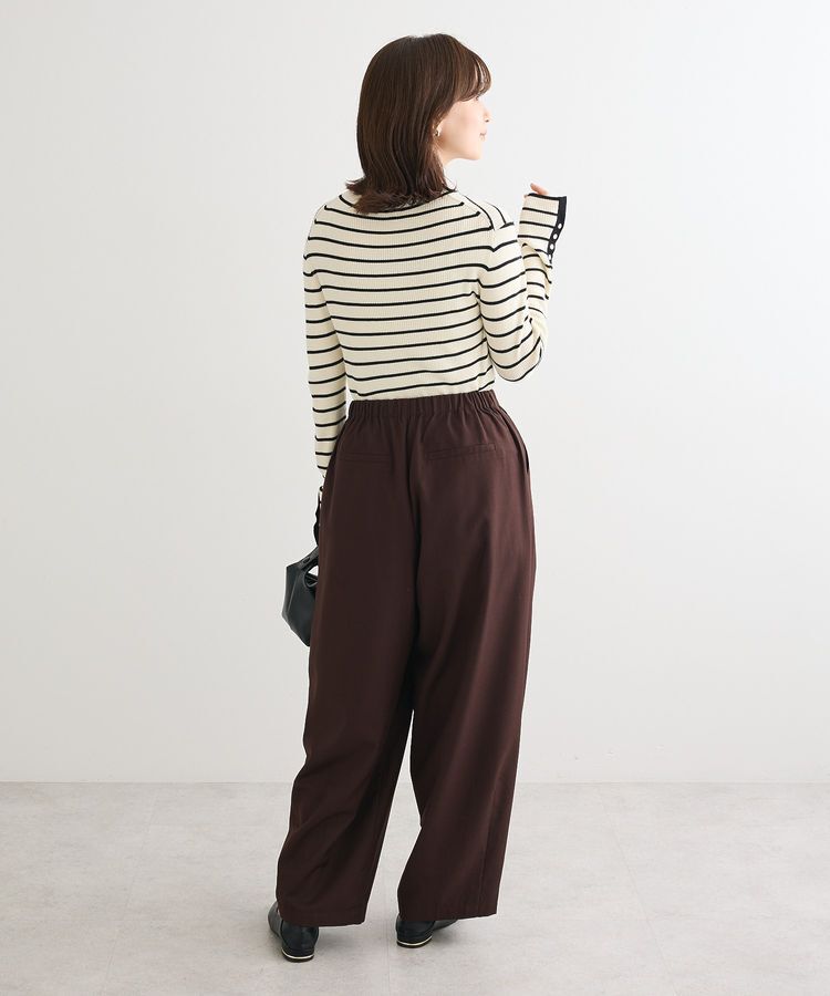 Green Parks「袖口金釦リブニットプルオーバー」|ニット・セーター|