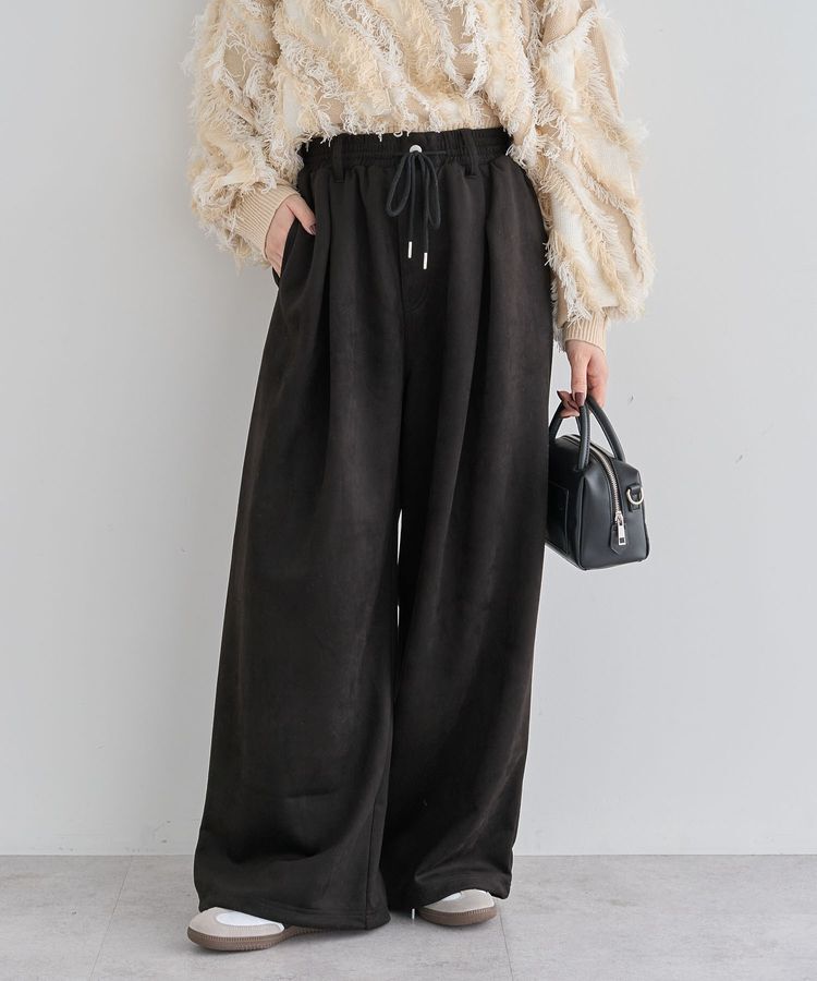 Green Parks「・SUGAR SPOON スエードポンチカーブパンツ」|その他|Black