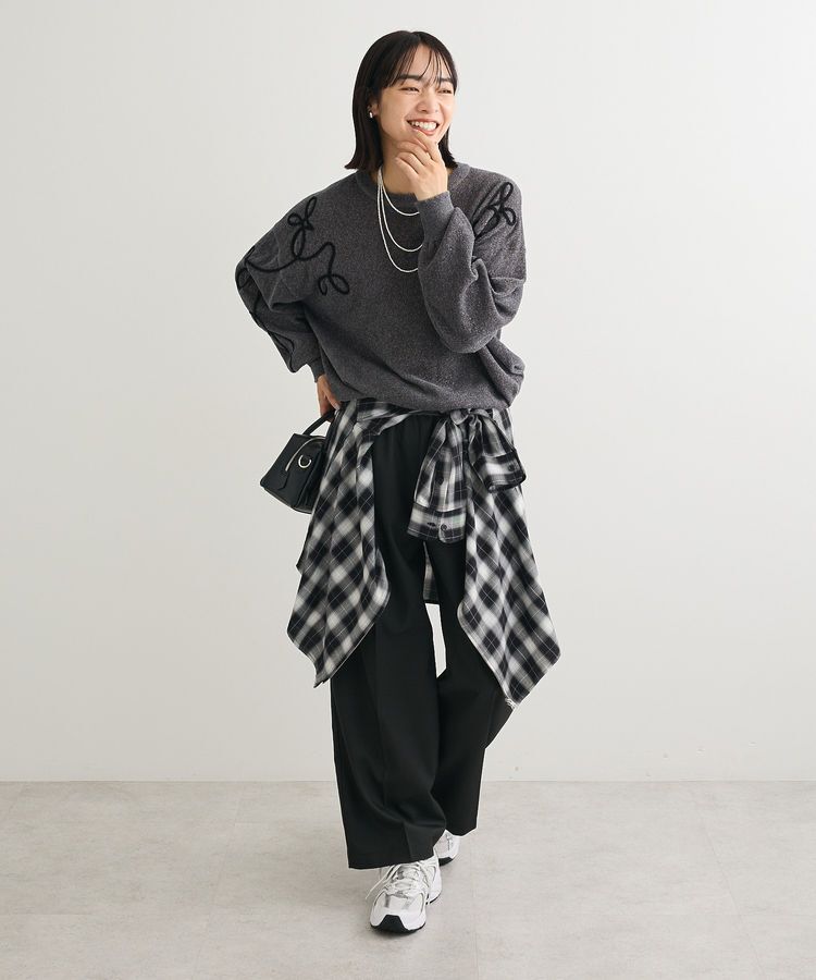 Green Parks「刺繍コードニットプルオーバー」|ニット・セーター|