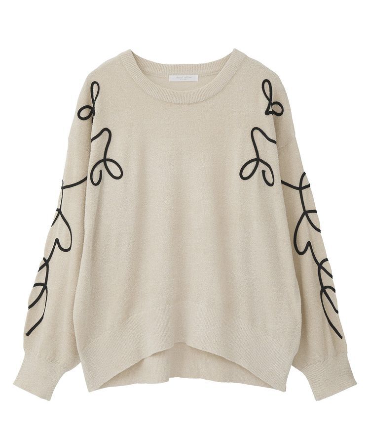 Green Parks「刺繍コードニットプルオーバー」|ニット・セーター|