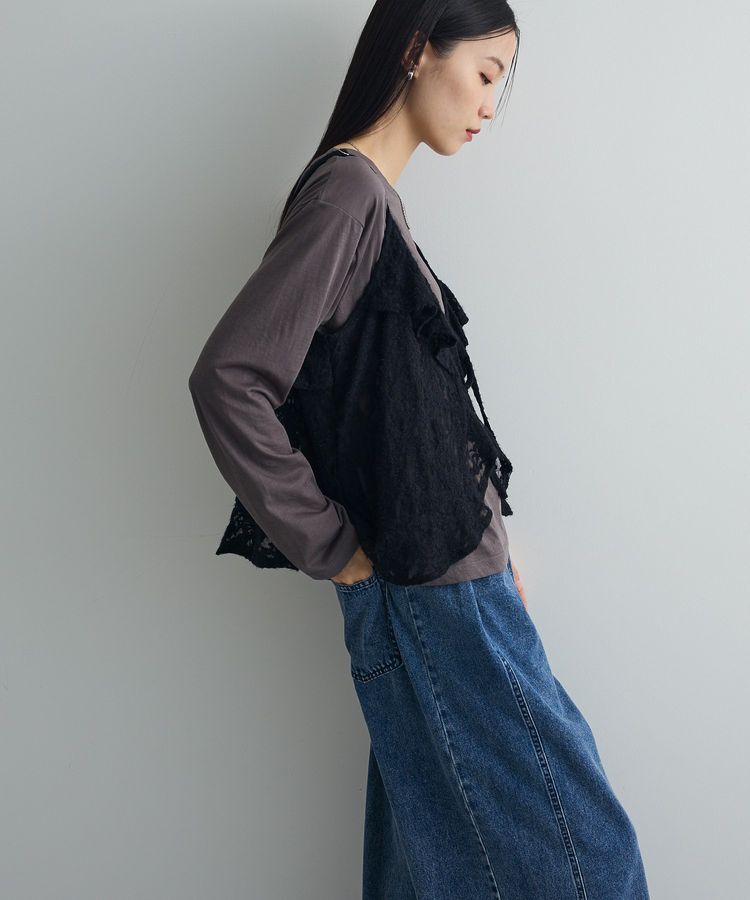 AnriettMusee「レースフリルキャミビスチェ」|キャミソール|