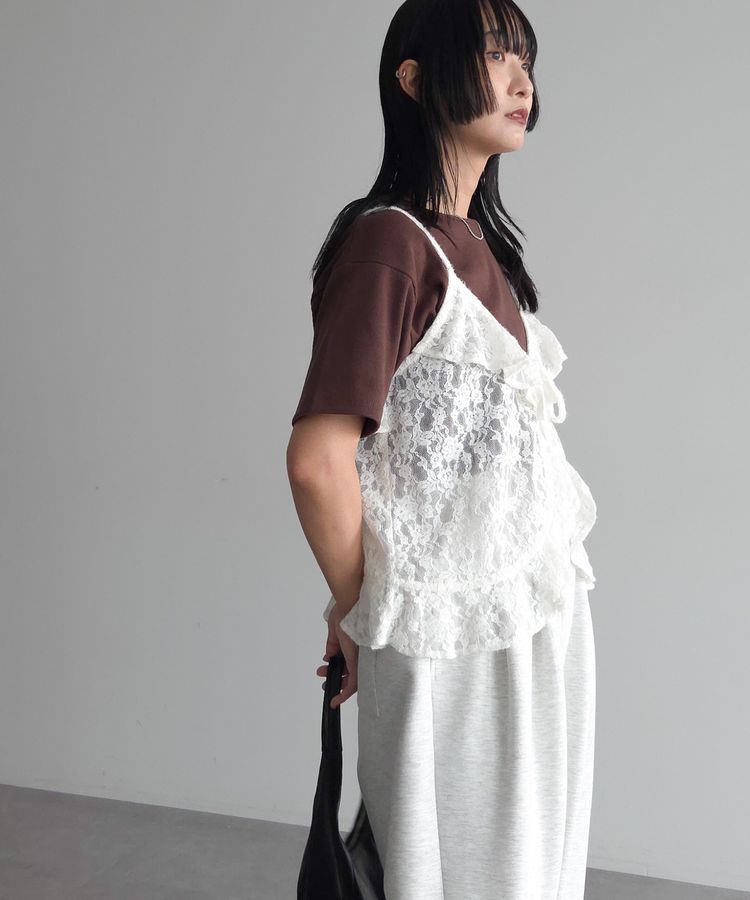 AnriettMusee「レースフリルキャミビスチェ」|キャミソール|