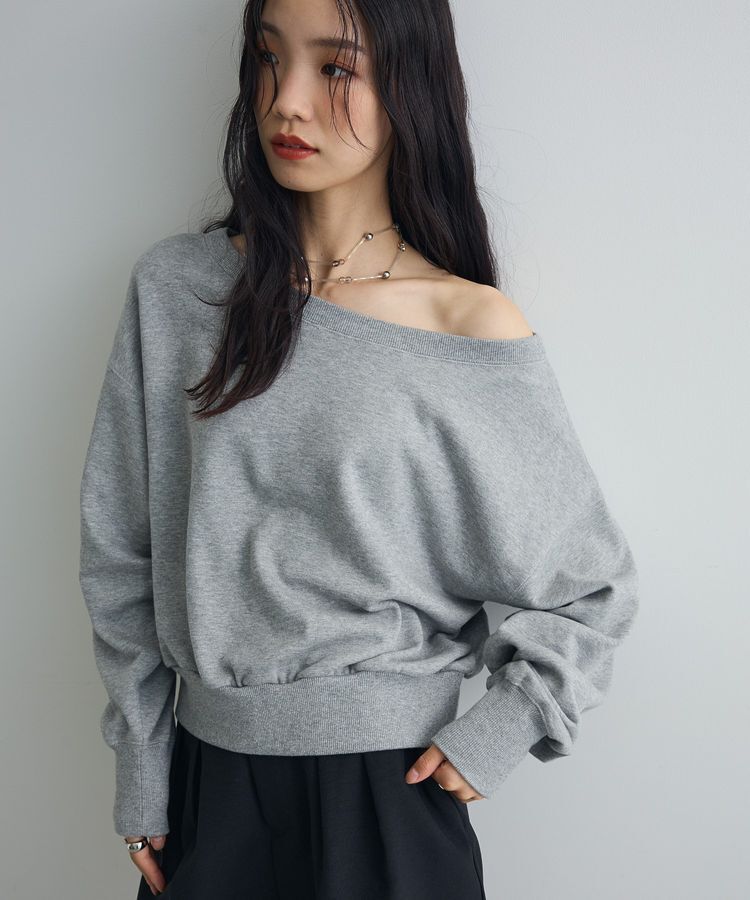 AnriettMusee「オフショルスウェット」|スウェット・ジャージ|