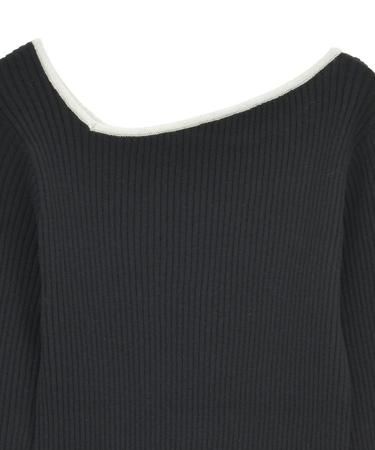 AnriettMusee「前後2wayアシンメトリー袖フレアリブニット」|ニット・セーター|