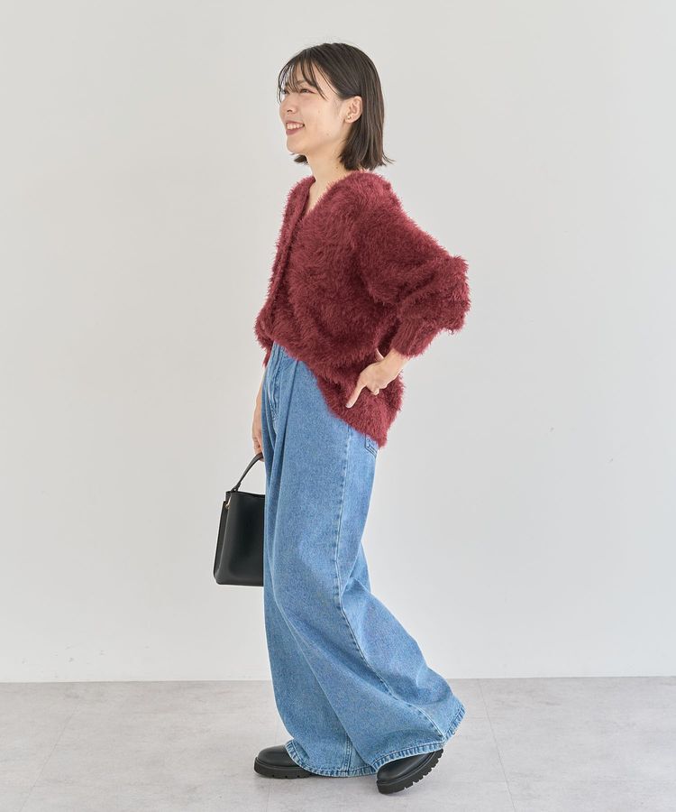 Green Parks「シャギーVネックカーディガン」|カーディガン|