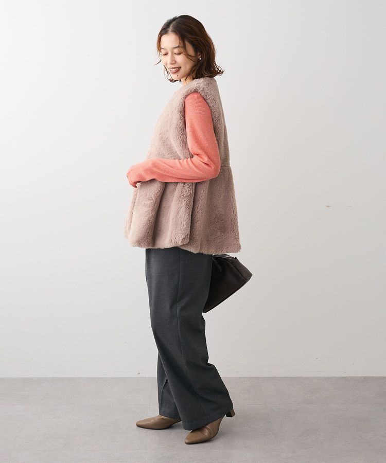 Green Parks「・ELENCARE DUE ペプラムフェイクファーベスト」|ベスト・ジレ|