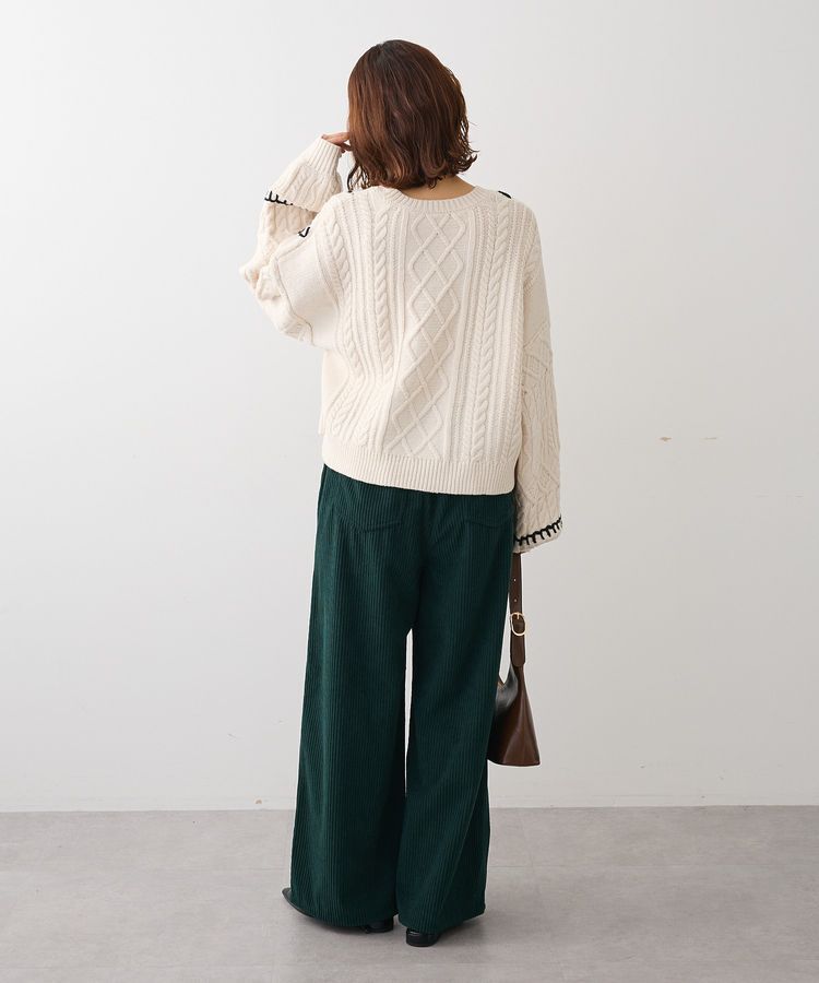 Green Parks「・ELENCARE DUE ハンドステッチケーブルニット」|ニット・セーター|