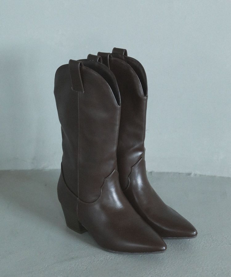 armonia「ETS.ウエスタンブーツ」|ロングブーツ|Brown